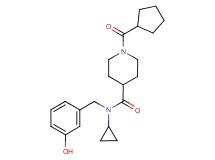1-(cyclopentylcarbonyl)-N-cyclopropyl-N-(3-hydroxybenzyl)-4-piperidinecarboxamide