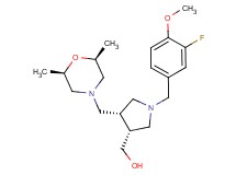 [(3R*,4S*)-4-{[(2R*,6S*)-2,6-dimethylmorpholin-4-yl]methyl}-1-(3-fluoro-4-methoxybenzyl)pyrrolidin-3-yl]methanol