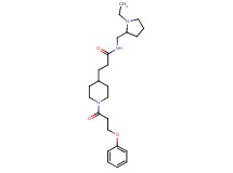 N-[(1-ethyl-2-pyrrolidinyl)methyl]-3-[1-(3-phenoxypropanoyl)-4-piperidinyl]propanamide