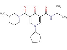 1-cyclopentyl-N-isopropyl-5-[(3-methyl-1-piperidinyl)carbonyl]-4-oxo-1,4-dihydro-3-pyridinecarboxamide