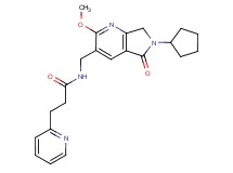 N-[(6-cyclopentyl-2-methoxy-5-oxo-6,7-dihydro-5H-pyrrolo[3,4-b]pyridin-3-yl)methyl]-3-pyridin-2-ylpropanamide