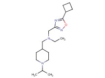 N-[(5-cyclobutyl-1,2,4-oxadiazol-3-yl)methyl]-N-[(1-isopropylpiperidin-4-yl)methyl]ethanamine