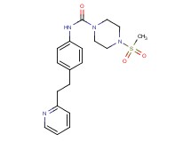 4-(methylsulfonyl)-N-[4-(2-pyridin-2-ylethyl)phenyl]piperazine-1-carboxamide