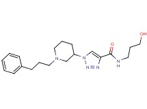 N-(3-hydroxypropyl)-1-[1-(3-phenylpropyl)-3-piperidinyl]-1H-1,2,3-triazole-4-carboxamide