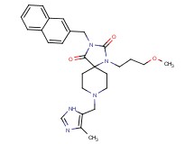1-(3-methoxypropyl)-8-[(4-methyl-1H-imidazol-5-yl)methyl]-3-(2-naphthylmethyl)-1,3,8-triazaspiro[4.5]decane-2,4-dione