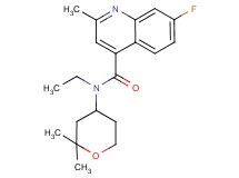 N-(2,2-dimethyltetrahydro-2H-pyran-4-yl)-N-ethyl-7-fluoro-2-methyl-4-quinolinecarboxamide