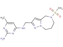 6-methyl-N~4~-{[5-(methylsulfonyl)-5,6,7,8-tetrahydro-4H-pyrazolo[1,5-a][1,4]diazepin-2-yl]methyl}pyrimidine-2,4-diamine