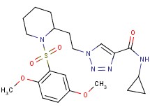 N-cyclopropyl-1-(2-{1-[(2,5-dimethoxyphenyl)sulfonyl]-2-piperidinyl}ethyl)-1H-1,2,3-triazole-4-carboxamide
