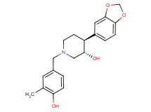 (3S*,4S*)-4-(1,3-benzodioxol-5-yl)-1-(4-hydroxy-3-methylbenzyl)piperidin-3-ol