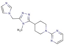 2-{4-[5-(1H-imidazol-1-ylmethyl)-4-methyl-4H-1,2,4-triazol-3-yl]piperidin-1-yl}pyrimidine