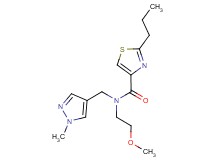 N-(2-methoxyethyl)-N-[(1-methyl-1H-pyrazol-4-yl)methyl]-2-propyl-1,3-thiazole-4-carboxamide