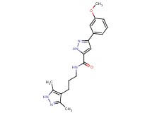 N-[3-(3,5-dimethyl-1H-pyrazol-4-yl)propyl]-3-(3-methoxyphenyl)-1H-pyrazole-5-carboxamide