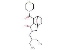 (3aR*,6S*)-2-(2-ethylbutyl)-7-(thiomorpholin-4-ylcarbonyl)-2,3,7,7a-tetrahydro-3a,6-epoxyisoindol-1(6H)-one