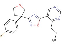 5-{3-[3-(4-fluorophenyl)tetrahydrofuran-3-yl]-1,2,4-oxadiazol-5-yl}-4-propylpyrimidine
