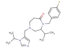 4-(4-fluorobenzyl)-3-isopropyl-1-[(1-isopropyl-1H-imidazol-5-yl)methyl]-1,4-diazepan-5-one