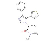 N,N-dimethyl-2-[4-phenyl-5-(3-thienyl)-1H-imidazol-1-yl]propanamide