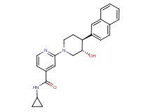 N-cyclopropyl-2-[(3S*,4S*)-3-hydroxy-4-(2-naphthyl)piperidin-1-yl]isonicotinamide