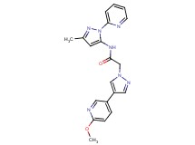 2-[4-(6-methoxypyridin-3-yl)-1H-pyrazol-1-yl]-N-(3-methyl-1-pyridin-2-yl-1H-pyrazol-5-yl)acetamide