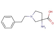 3-amino-1-(2-phenylethyl)pyrrolidine-3-carboxylic acid