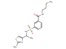 N-(3-aminopropyl)-3-({[1-(2-methyl-1,3-thiazol-4-yl)ethyl]amino}sulfonyl)benzamide