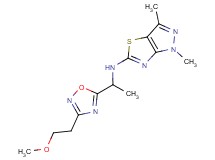 N-{1-[3-(2-methoxyethyl)-1,2,4-oxadiazol-5-yl]ethyl}-1,3-dimethyl-1H-pyrazolo[3,4-d][1,3]thiazol-5-amine