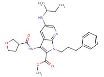 methyl 5-(sec-butylamino)-1-(3-phenylpropyl)-3-[(tetrahydro-3-furanylcarbonyl)amino]-1H-pyrrolo[2,3-b]pyridine-2-carboxylate