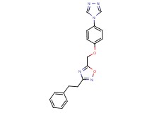 3-(2-phenylethyl)-5-{[4-(4H-1,2,4-triazol-4-yl)phenoxy]methyl}-1,2,4-oxadiazole