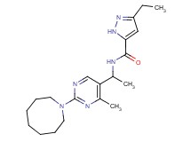 N-[1-(2-azocan-1-yl-4-methylpyrimidin-5-yl)ethyl]-3-ethyl-1H-pyrazole-5-carboxamide