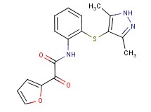N-{2-[(3,5-dimethyl-1H-pyrazol-4-yl)thio]phenyl}-2-(2-furyl)-2-oxoacetamide