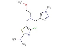 4-chloro-5-({(2-methoxyethyl)[(1-methyl-1H-pyrazol-4-yl)methyl]amino}methyl)-N,N-dimethyl-1,3-thiazol-2-amine