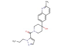 4-(2-methylquinolin-6-yl)-1-[(1-propyl-1H-pyrazol-5-yl)carbonyl]piperidin-4-ol