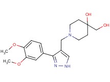 1-{[3-(3,4-dimethoxyphenyl)-1H-pyrazol-4-yl]methyl}-4-(hydroxymethyl)piperidin-4-ol