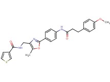 N-{[2-(4-{[3-(4-methoxyphenyl)propanoyl]amino}phenyl)-5-methyl-1,3-oxazol-4-yl]methyl}-3-thiophenecarboxamide