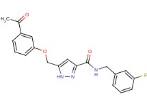 5-[(3-acetylphenoxy)methyl]-N-(3-fluorobenzyl)-1H-pyrazole-3-carboxamide