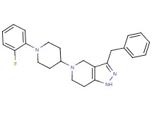 3-benzyl-5-[1-(2-fluorophenyl)-4-piperidinyl]-4,5,6,7-tetrahydro-1H-pyrazolo[4,3-c]pyridine