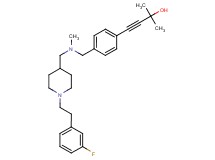 4-(4-{[({1-[2-(3-fluorophenyl)ethyl]-4-piperidinyl}methyl)(methyl)amino]methyl}phenyl)-2-methyl-3-butyn-2-ol