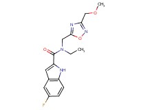 N-ethyl-5-fluoro-N-{[3-(methoxymethyl)-1,2,4-oxadiazol-5-yl]methyl}-1H-indole-2-carboxamide