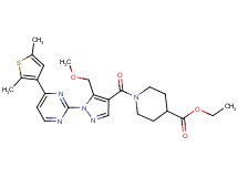 ethyl 1-{[1-[4-(2,5-dimethyl-3-thienyl)-2-pyrimidinyl]-5-(methoxymethyl)-1H-pyrazol-4-yl]carbonyl}-4-piperidinecarboxylate