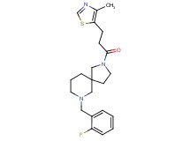 7-(2-fluorobenzyl)-2-[3-(4-methyl-1,3-thiazol-5-yl)propanoyl]-2,7-diazaspiro[4.5]decane