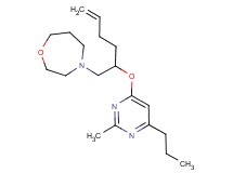 4-{2-[(2-methyl-6-propylpyrimidin-4-yl)oxy]hex-5-en-1-yl}-1,4-oxazepane