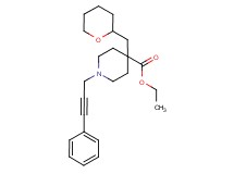 ethyl 1-(3-phenyl-2-propyn-1-yl)-4-(tetrahydro-2H-pyran-2-ylmethyl)-4-piperidinecarboxylate