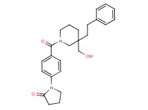 1-(4-{[3-(hydroxymethyl)-3-(2-phenylethyl)-1-piperidinyl]carbonyl}phenyl)-2-pyrrolidinone