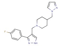 1-{[3-(4-fluorophenyl)-1H-pyrazol-4-yl]methyl}-4-(1H-pyrazol-1-ylmethyl)piperidine