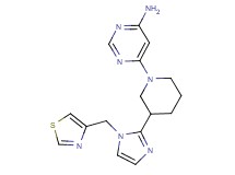 6-{3-[1-(1,3-thiazol-4-ylmethyl)-1H-imidazol-2-yl]-1-piperidinyl}-4-pyrimidinamine