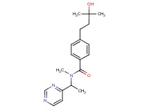 4-(3-hydroxy-3-methylbutyl)-N-methyl-N-[1-(4-pyrimidinyl)ethyl]benzamide