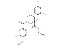 ethyl 3-(2,4-difluorobenzyl)-1-(3-fluoro-4-methoxybenzoyl)-3-piperidinecarboxylate