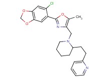 2-[2-(1-{[2-(6-chloro-1,3-benzodioxol-5-yl)-5-methyl-1,3-oxazol-4-yl]methyl}-2-piperidinyl)ethyl]pyridine