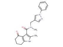 N,2-dimethyl-4-oxo-N-[(1-phenyl-1H-pyrazol-4-yl)methyl]-4,5,6,7-tetrahydro-1H-indole-3-carboxamide