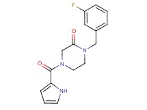 1-(3-fluorobenzyl)-4-(1H-pyrrol-2-ylcarbonyl)-2-piperazinone