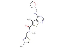 N,5-dimethyl-N-[(4-methyl-1,3-thiazol-2-yl)methyl]-4-[(tetrahydro-2-furanylmethyl)amino]thieno[2,3-d]pyrimidine-6-carboxamide